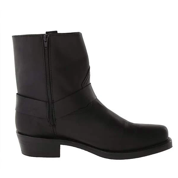 Side Zip Leather Boots for Men